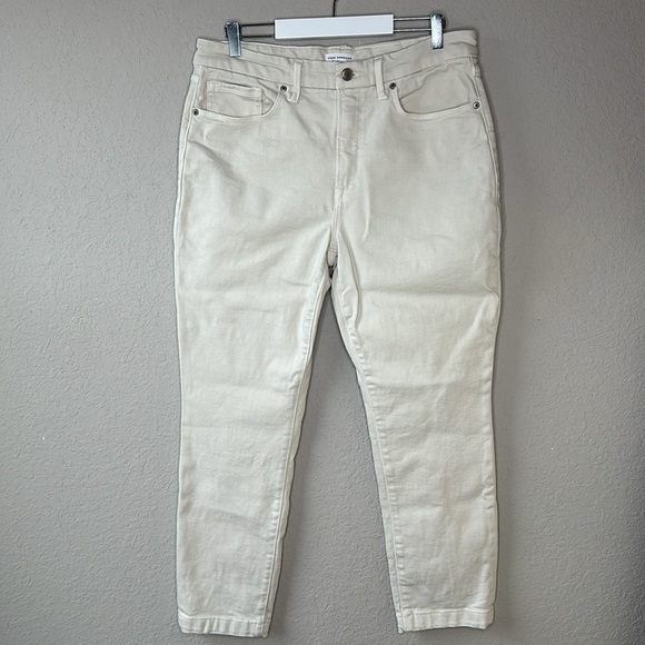 GOOD AMERICAN Good Classic High Rise Slim Straight in Bone001 Size 31 - Picture 3 of 13